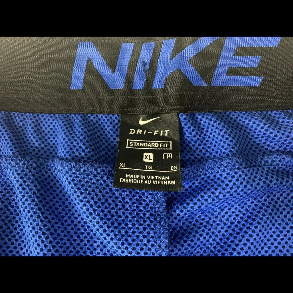 Nike Dri Fit Men's Blue Black Performance Basketball Track Gym Shorts Size XL - Picture 7 of 8